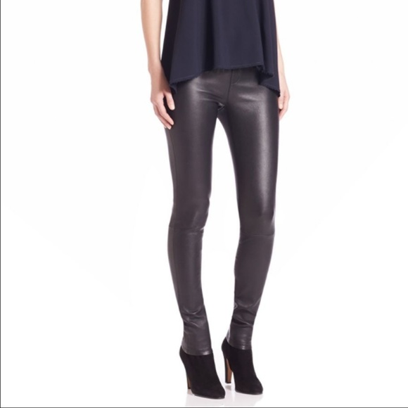 lambskin leather leggings